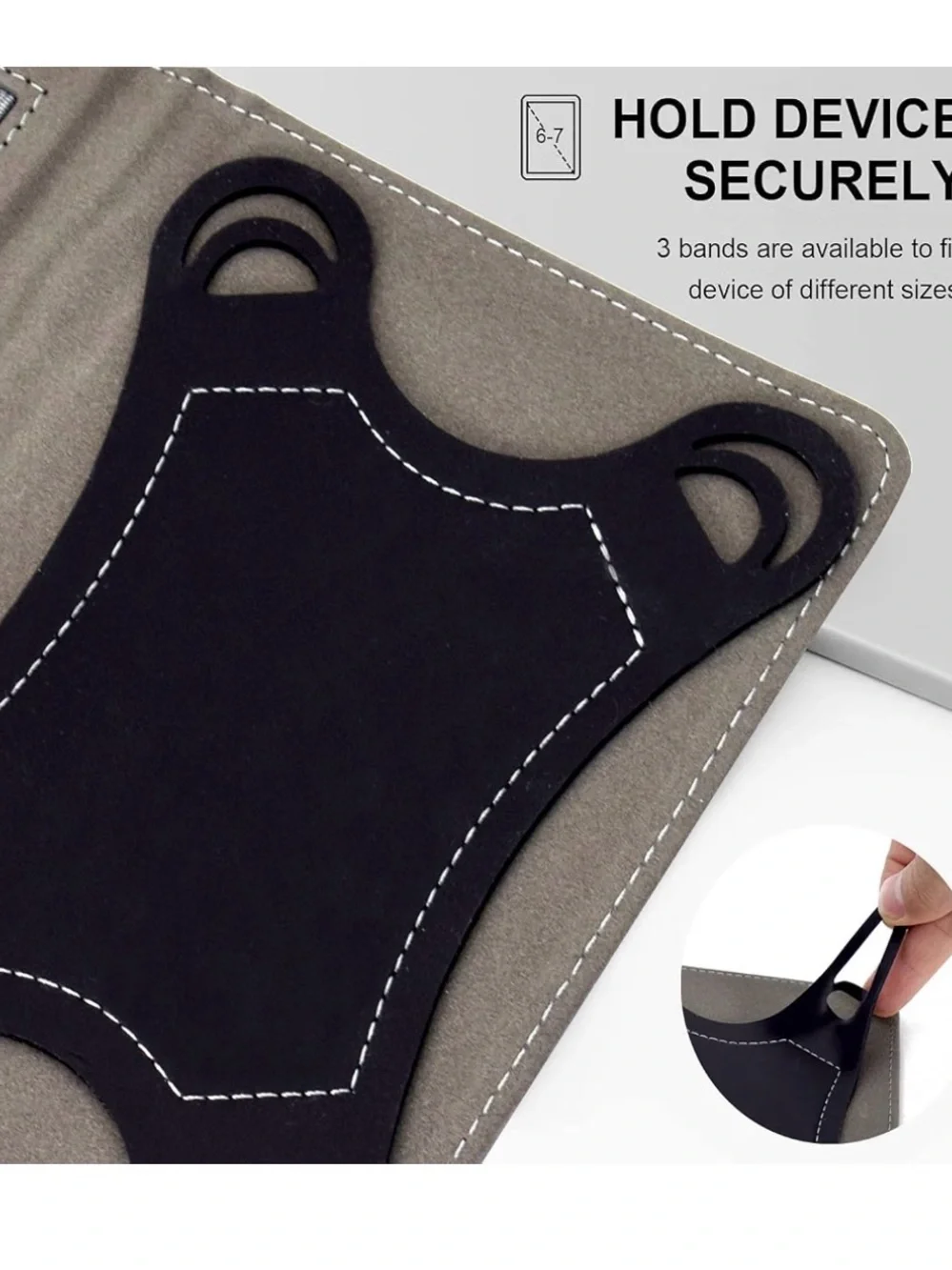 Universal eReader Case 6” PU Leather Stand Cover w/ Hand Strap for 6'' Kindle